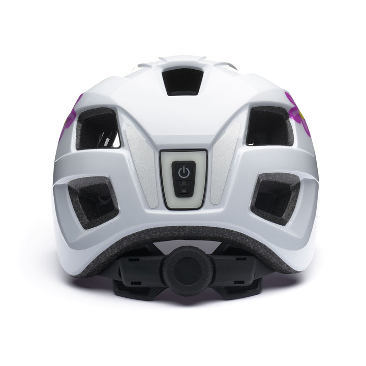 Kid's Grey and White Cycling Helmet with Rechargeable LED 4