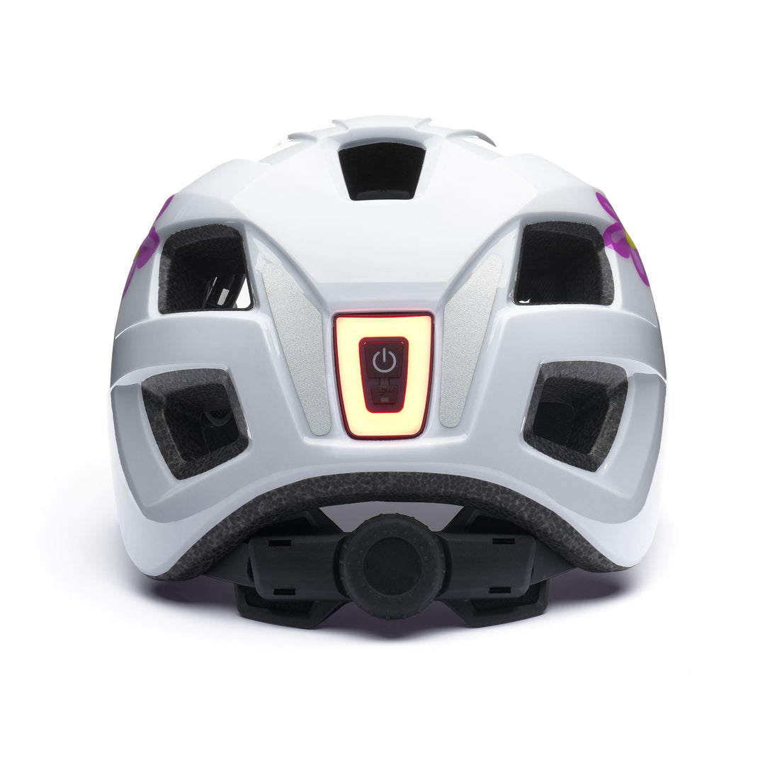 Kid's Grey and White Cycling Helmet with Rechargeable LED main