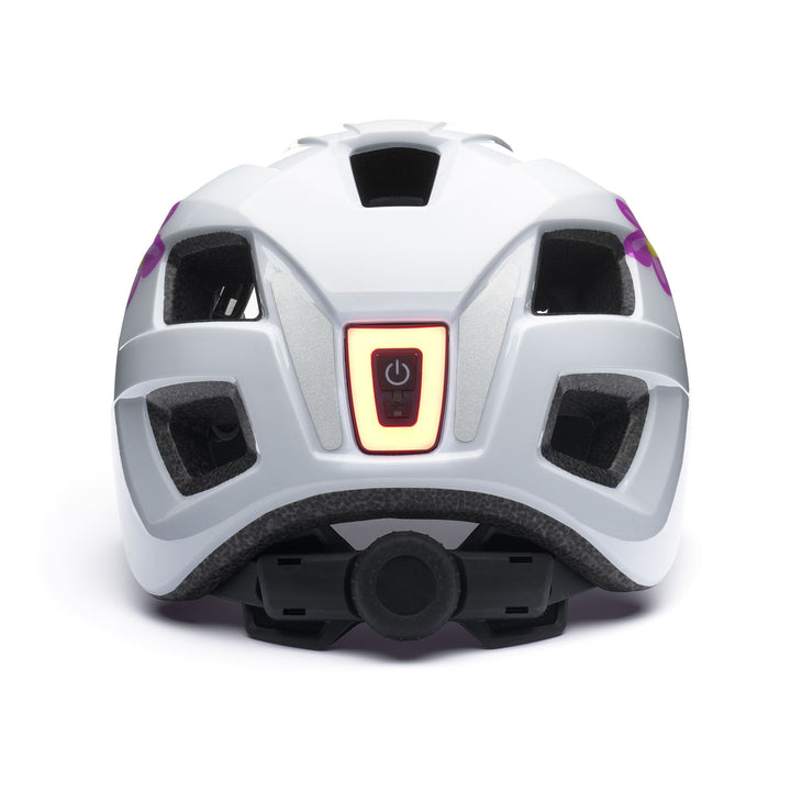 Kid's Grey and White Cycling Helmet with Rechargeable LED 5