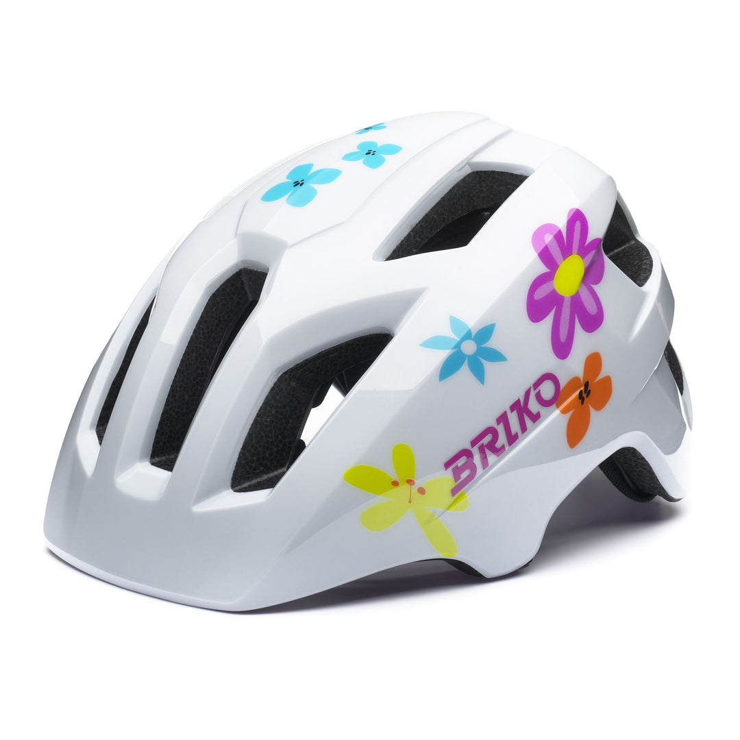 Casco da ciclismo per bambini grigio e bianco con LED ricaricabile 01