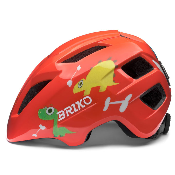 Kid's Orange and White Cycling Helmet with LED and Ventilation 2