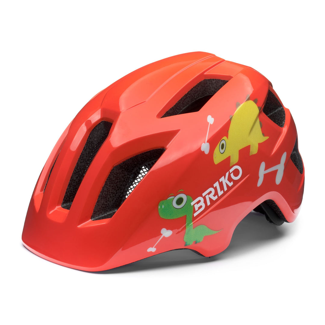 Kid's Orange and White Cycling Helmet with LED and Ventilation 01