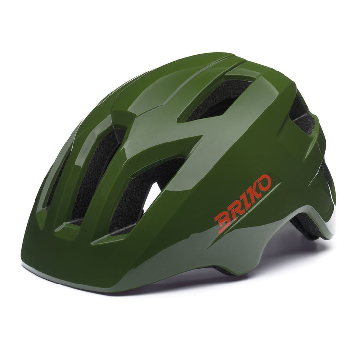 Kid's Green and Orange Cycling Helmet with Rechargeable LED 1