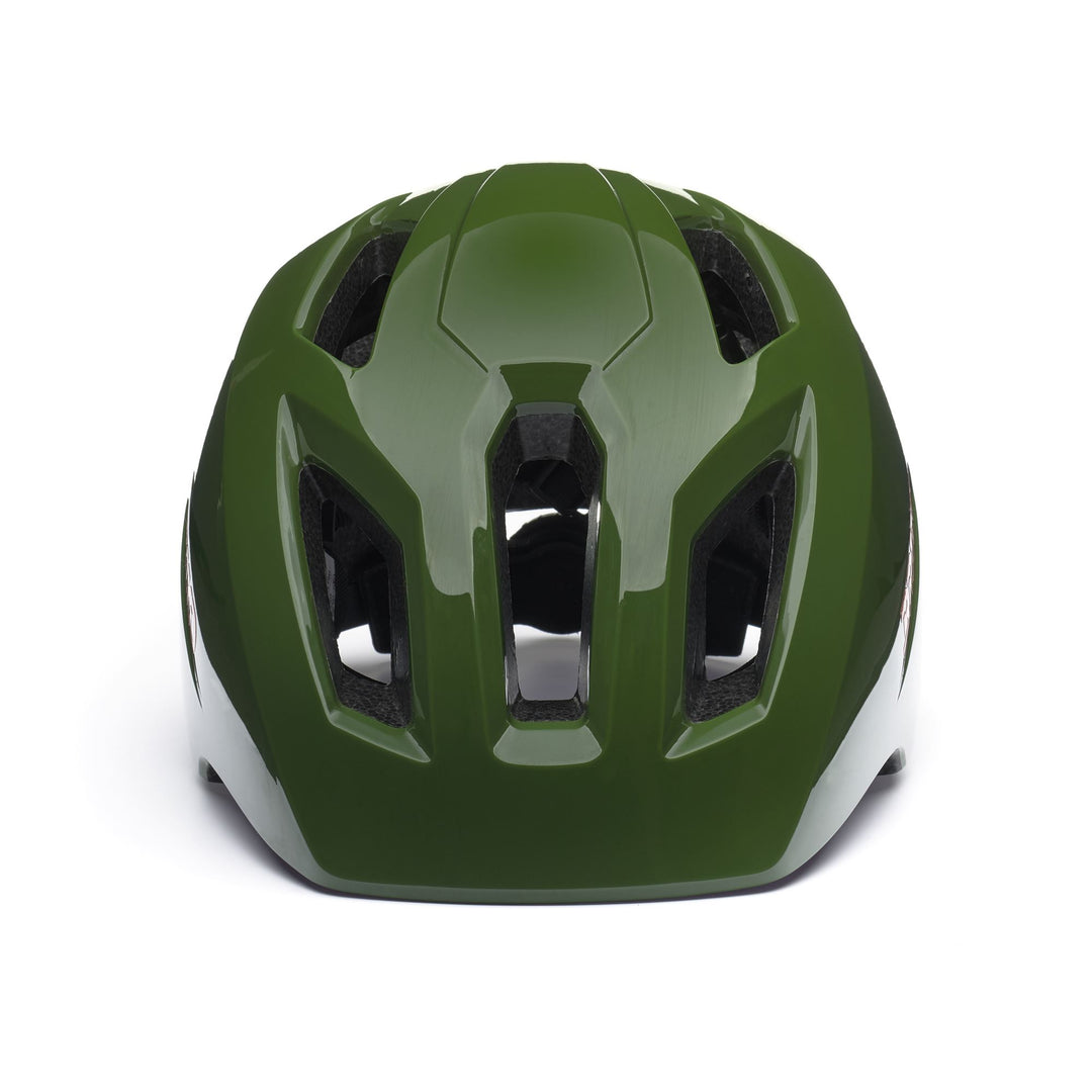 Kid's Green and Orange Cycling Helmet with Rechargeable LED main