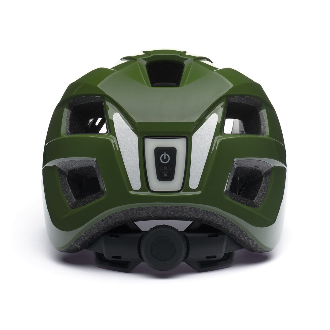 Kid's Green and Orange Cycling Helmet with Rechargeable LED main