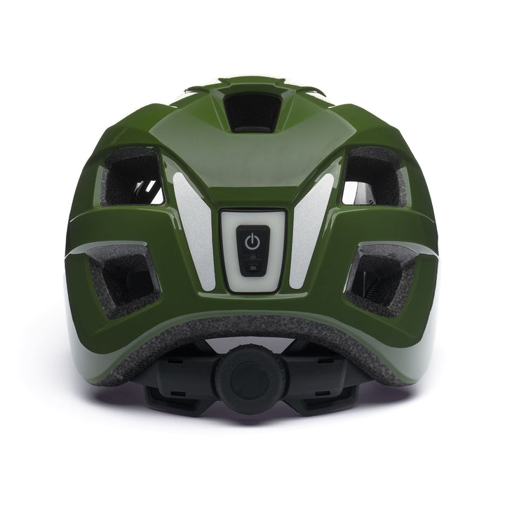 Kid's Green and Orange Cycling Helmet with Rechargeable LED 4