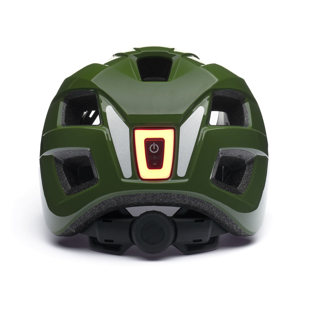 Kid's Green and Orange Cycling Helmet with Rechargeable LED main