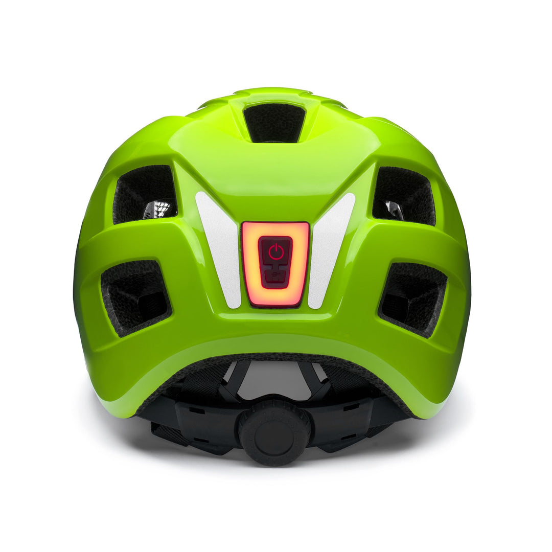 Kid's Green Cycling Helmet with Ventilation and Rechargeable LED main
