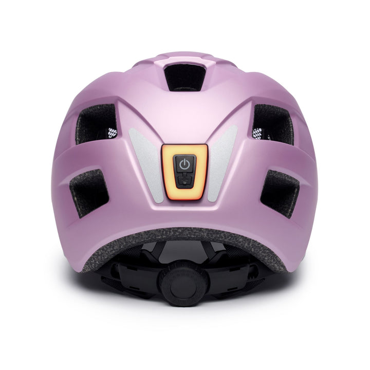 Casque de vélo violet et rose pour enfant avec LED rechargeable 5