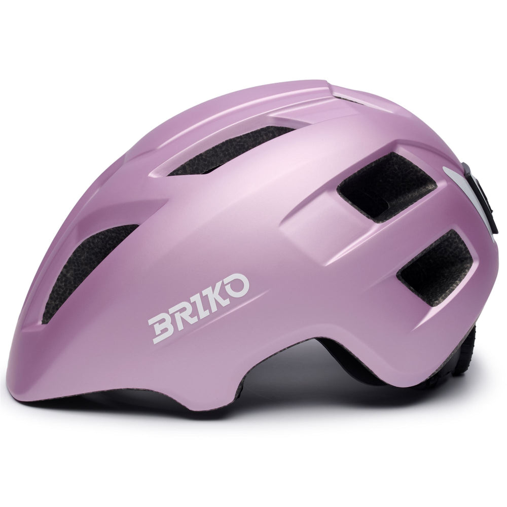 Casque de vélo violet et rose pour enfant avec LED rechargeable 02