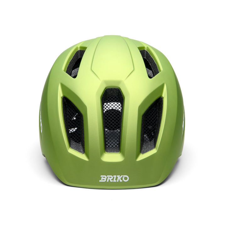 Kid's Green and White Cycling Helmet with Ventilation and LED Light 3