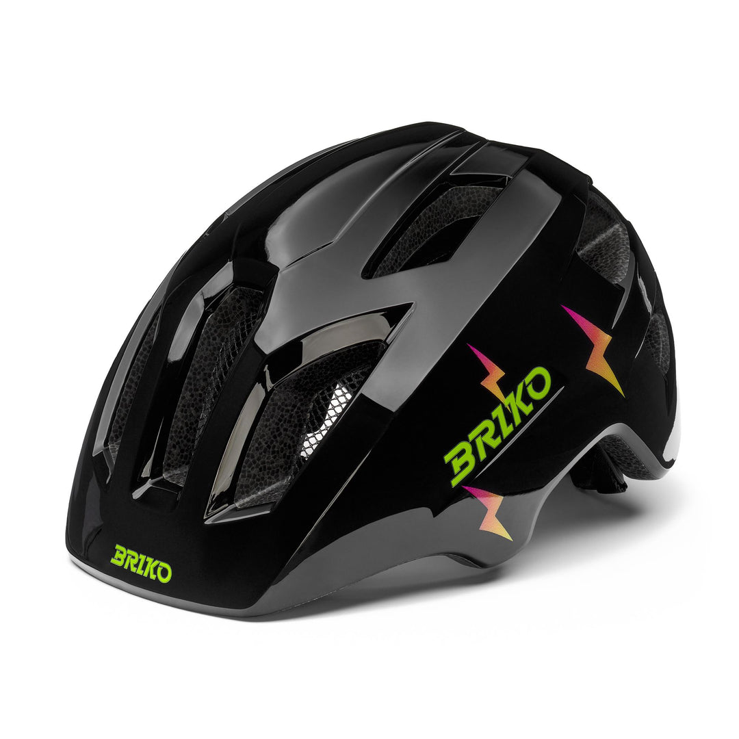 Casco da ciclismo per bambini grigio e nero con ventilazione e LED 01