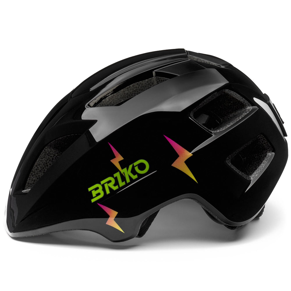 Casco da ciclismo per bambini grigio e nero con ventilazione e LED 02