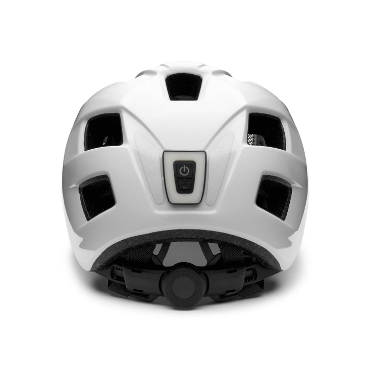 White Kid's Cycling Helmet with Ventilation and LED Light 4