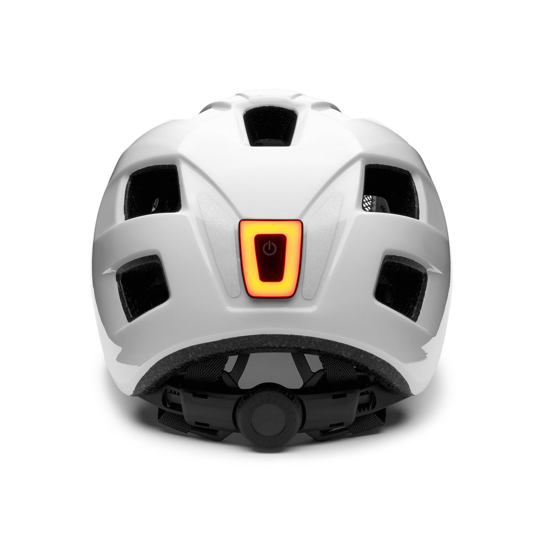 White Kid's Cycling Helmet with Ventilation and LED Light main