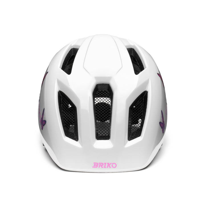 White Kid's Cycling Helmet with Ventilation and LED Light 3