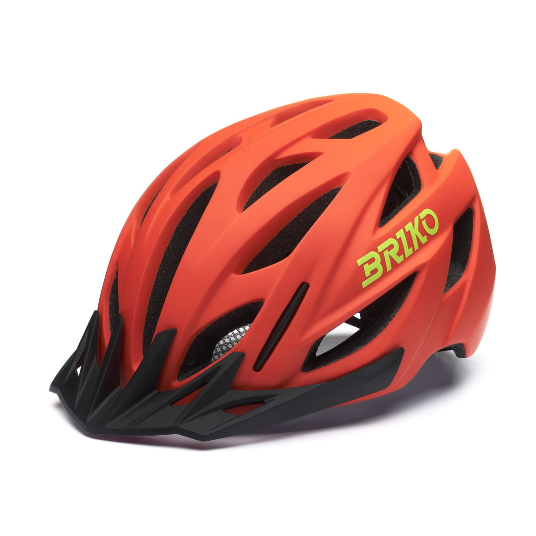 Unisex Orange and Green Mountain Bike Helmet with Ventilation 01