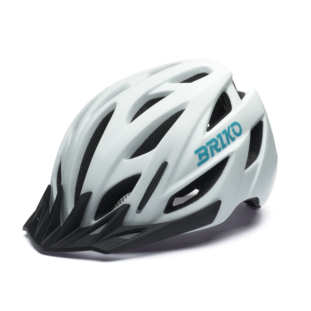 Casco da mountain bike unisex grigio e blu con ventilazione e imbottitura 01