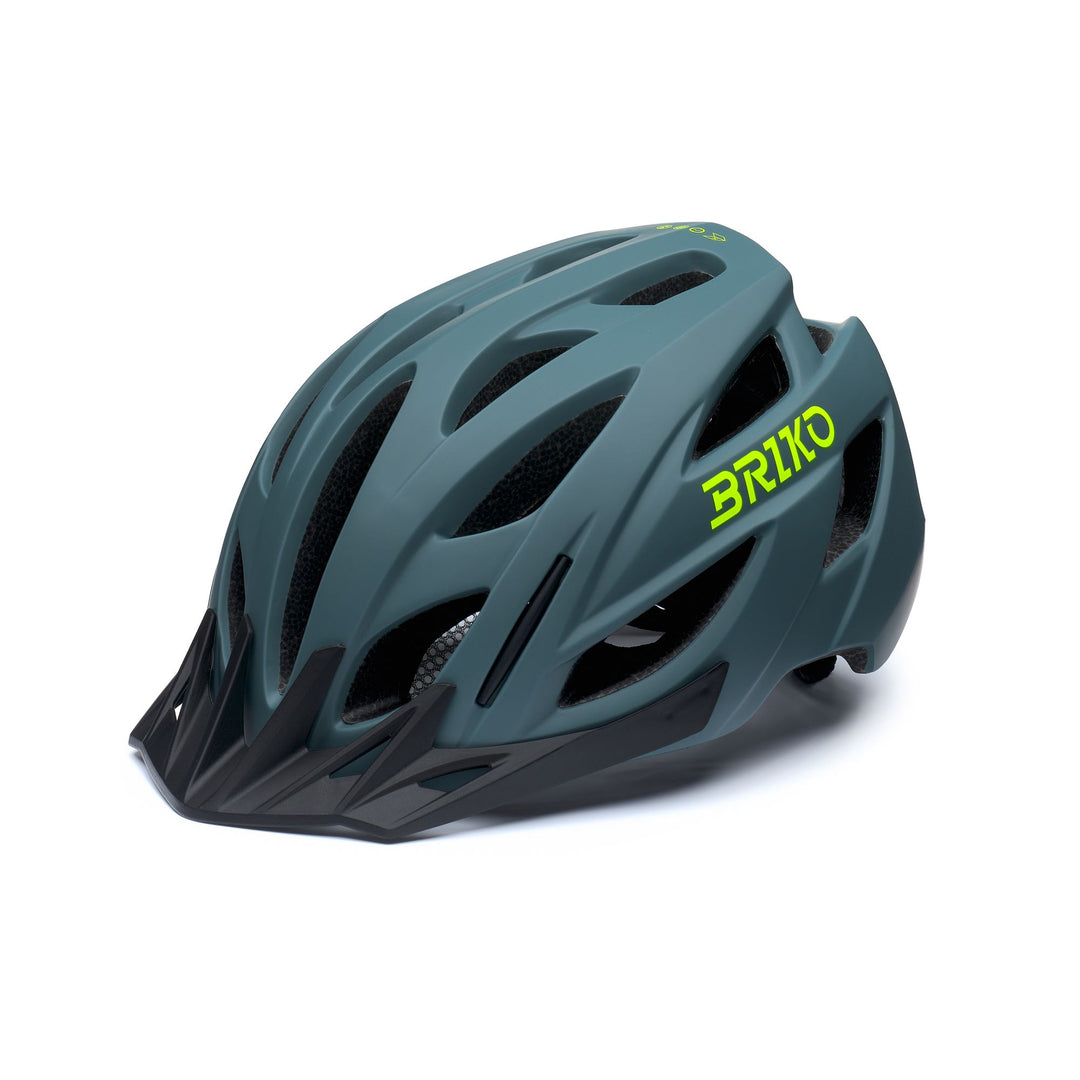 Casco da ciclismo unisex verde e giallo per mountain bike 01