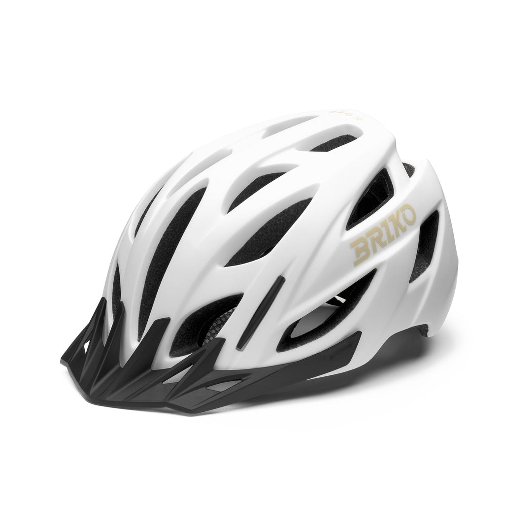 Casco da ciclismo unisex bianco e beige con funzioni di ventilazione 01