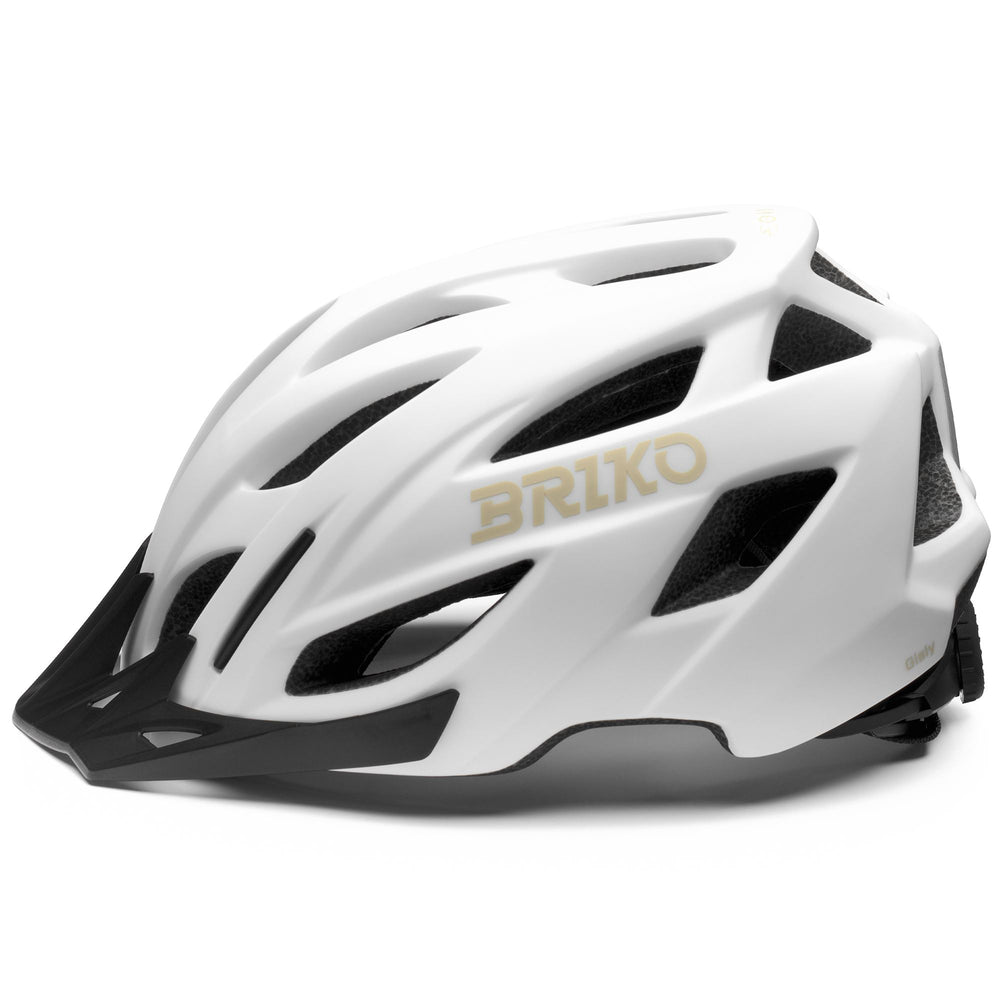 Unisex White and Beige Cycling Helmet with Ventilation Features 02