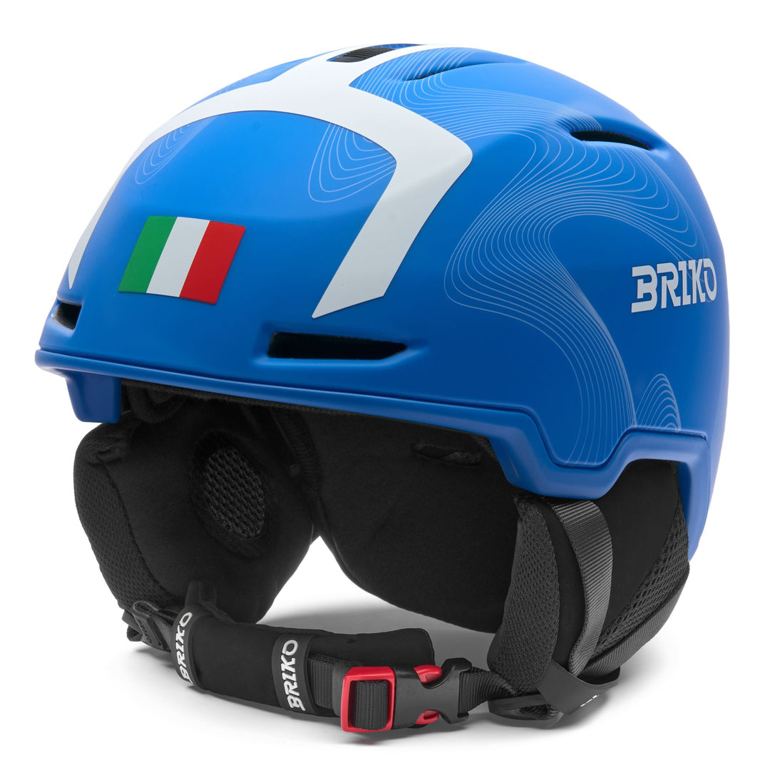 Casque de ski unisexe bleu et blanc pour une utilisation tout-terrain main