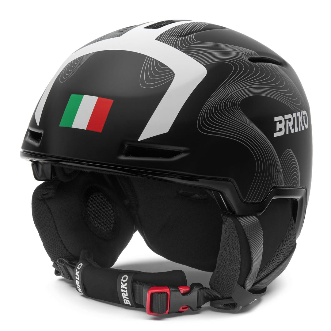 Casque de ski unisexe noir et blanc pour une utilisation tout-terrain main