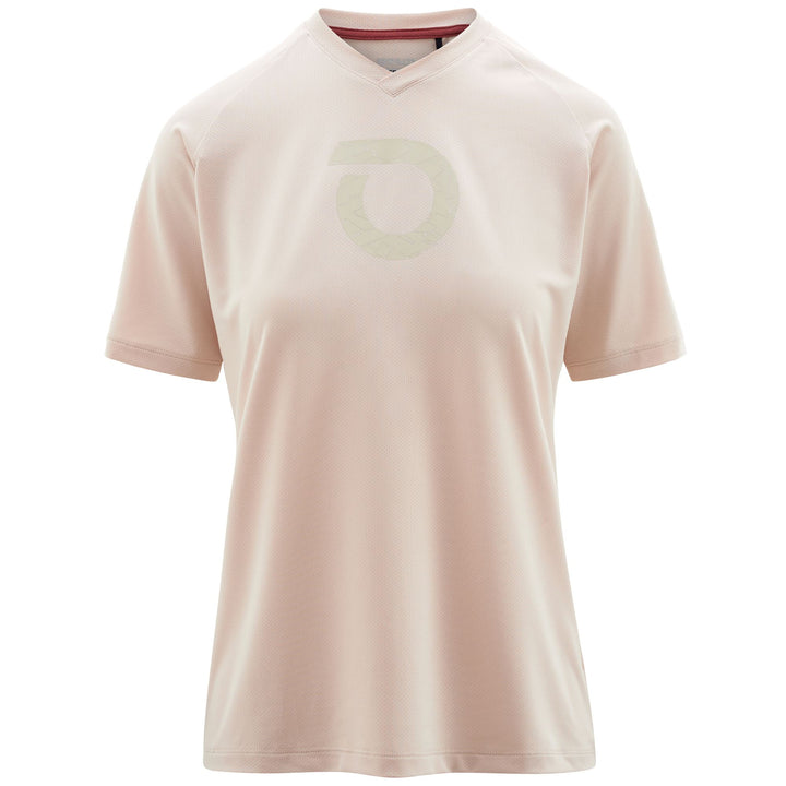 Beige Women's Cycling Jersey for Mountain Biking 1