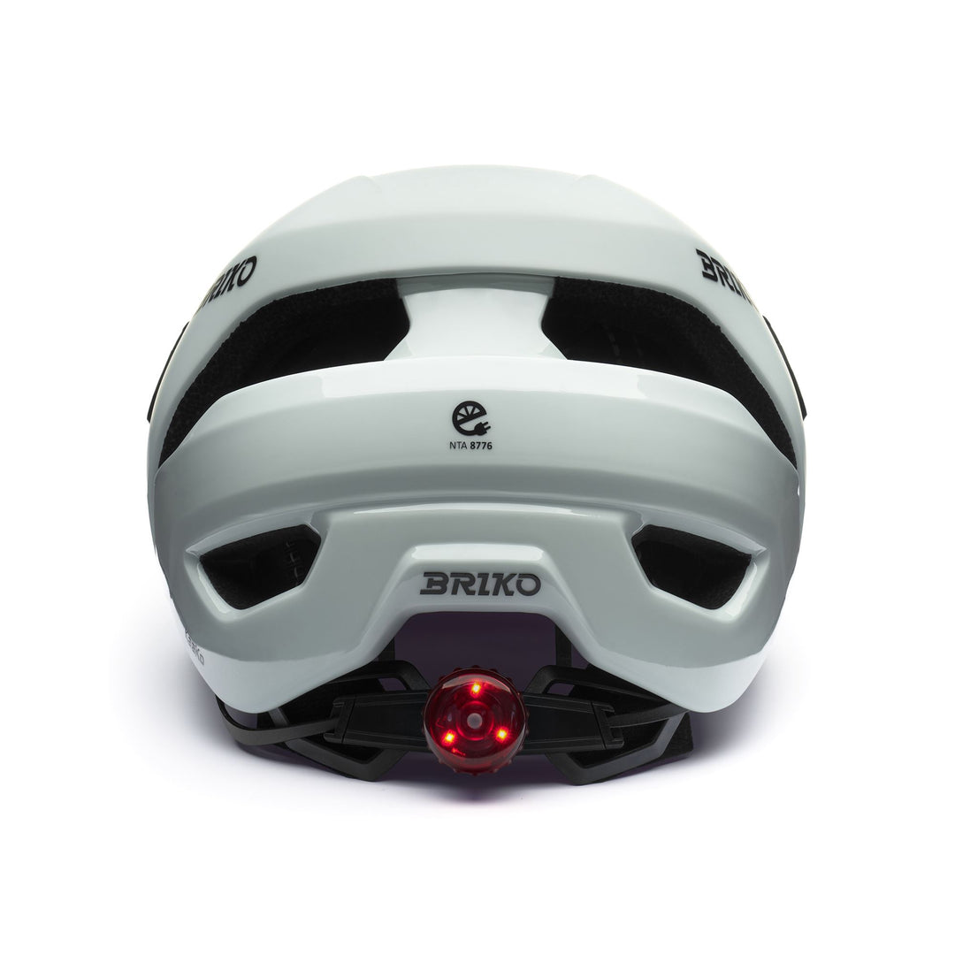 Unisex Grey Urban Cycling Helmet with LED and Reflective Details main