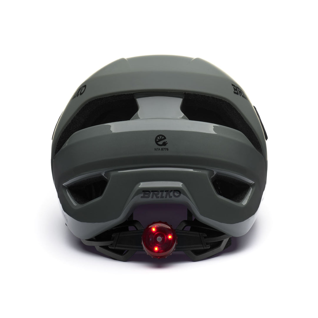 Casco da ciclismo urbano unisex grigio e verde con dettagli riflettenti main