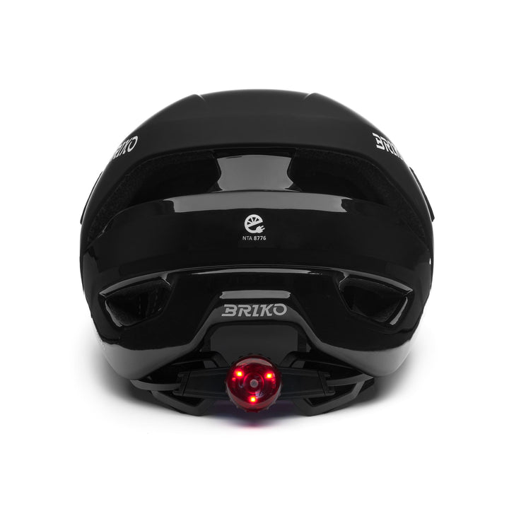 Casco da ciclismo urbano unisex nero con dettagli riflettenti e LED 5
