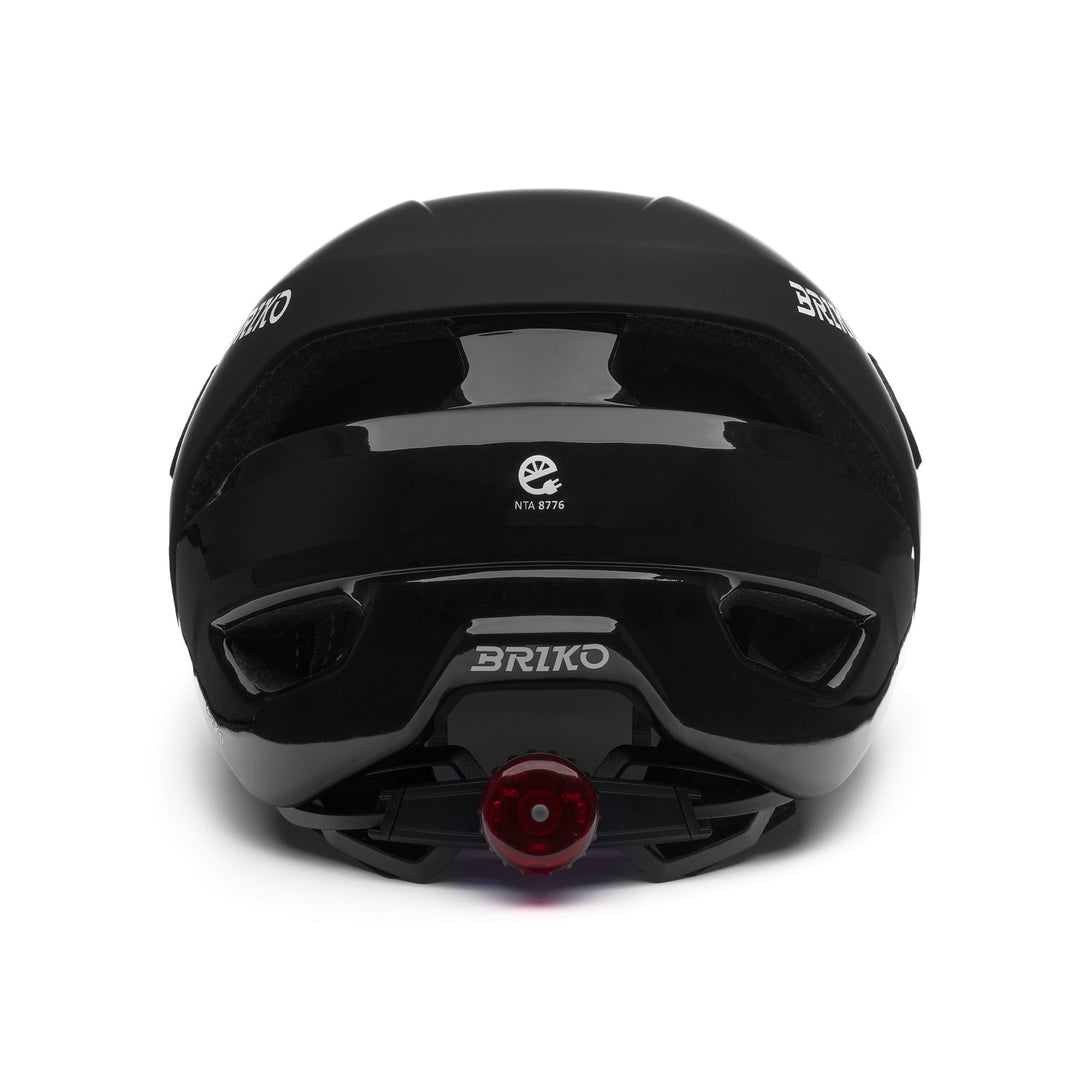 Casco da ciclismo urbano unisex nero con dettagli riflettenti e LED main