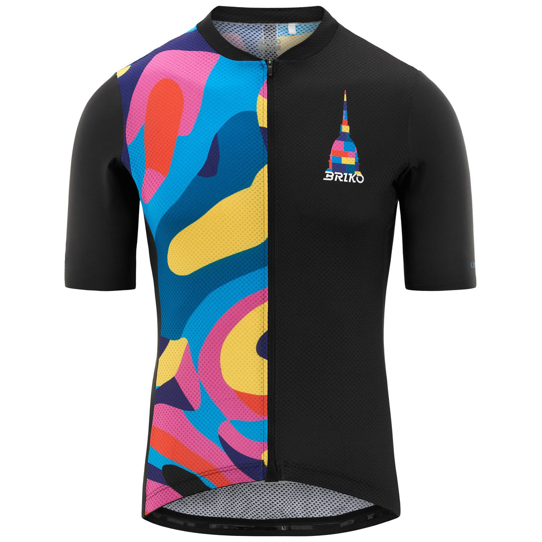 Maillot de cyclisme noir unisexe pour les épreuves Gran Fondo 01