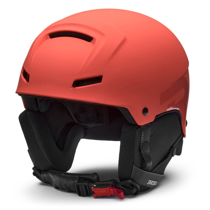 Unisex Red Ski Helmet with Antibacterial Treatment and Ventilation 1
