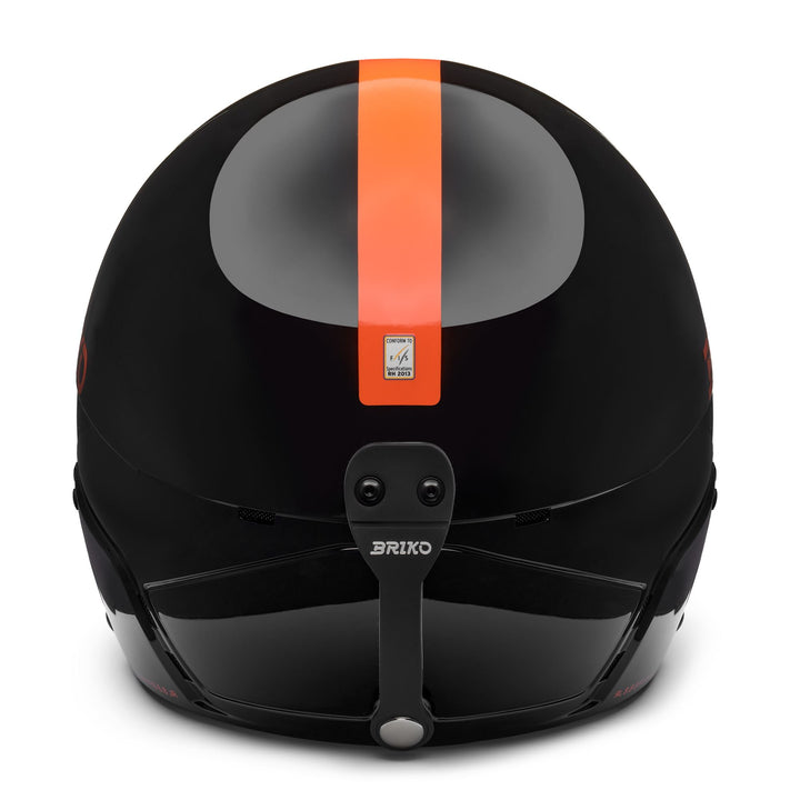 Casco da sci nero e arancione per bambini 4