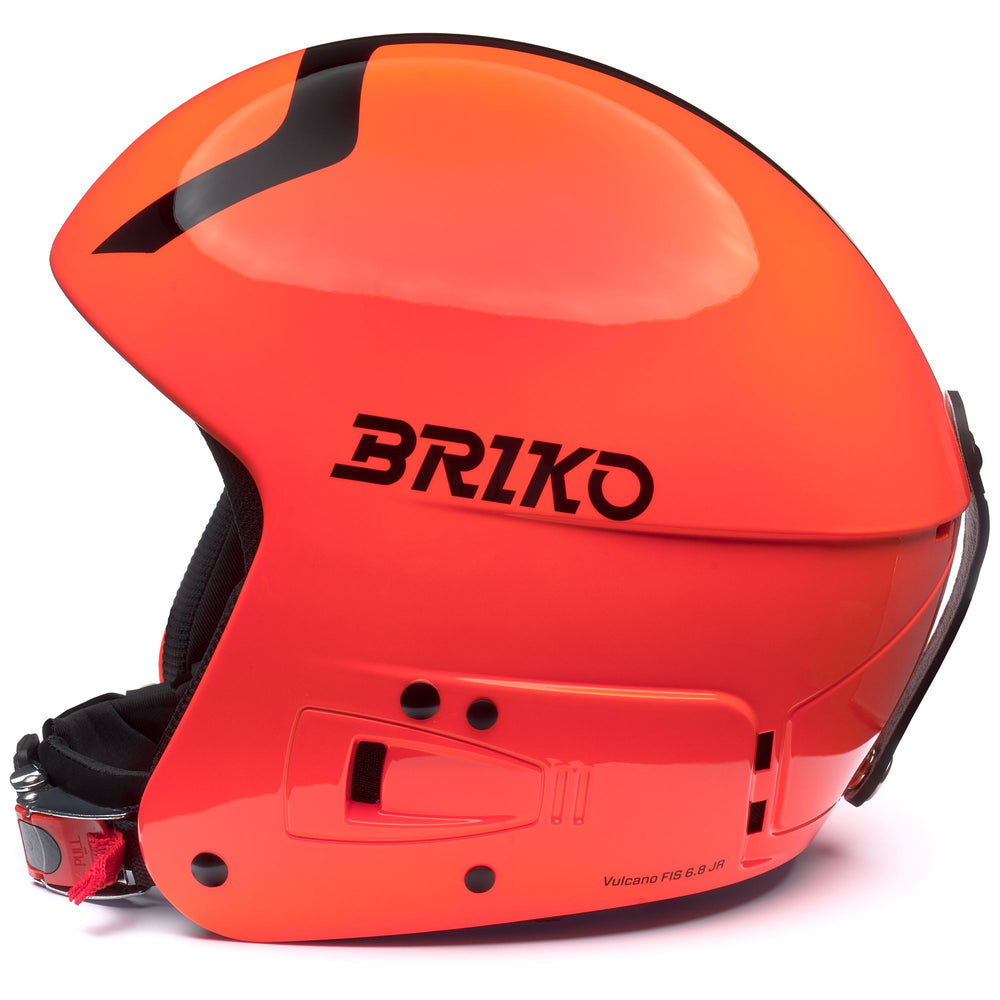Kid's Red and Orange Ski Helmet for Young Racers 02