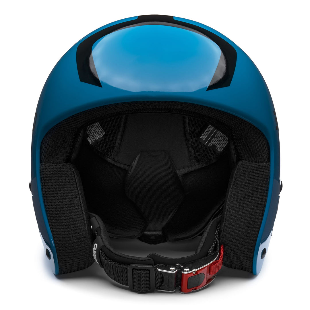 Casque de ski bleu et noir pour enfants main