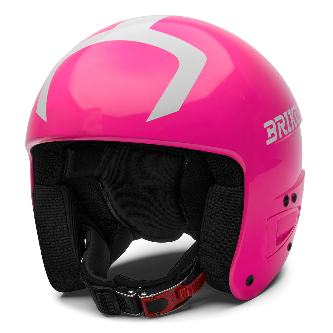 Kid's Pink and White FIS Certified Racing Helmet for Young Racers main
