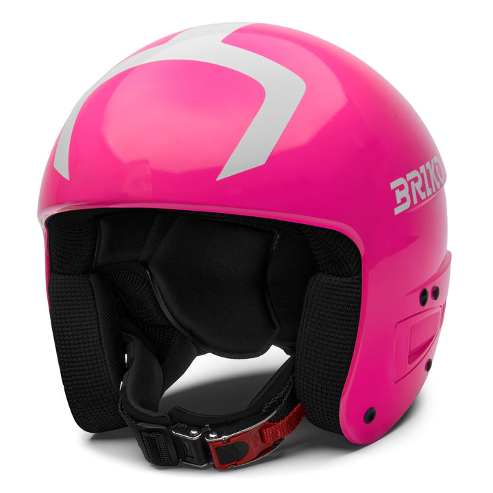 Kid's Pink and White FIS Certified Racing Helmet for Young Racers 1