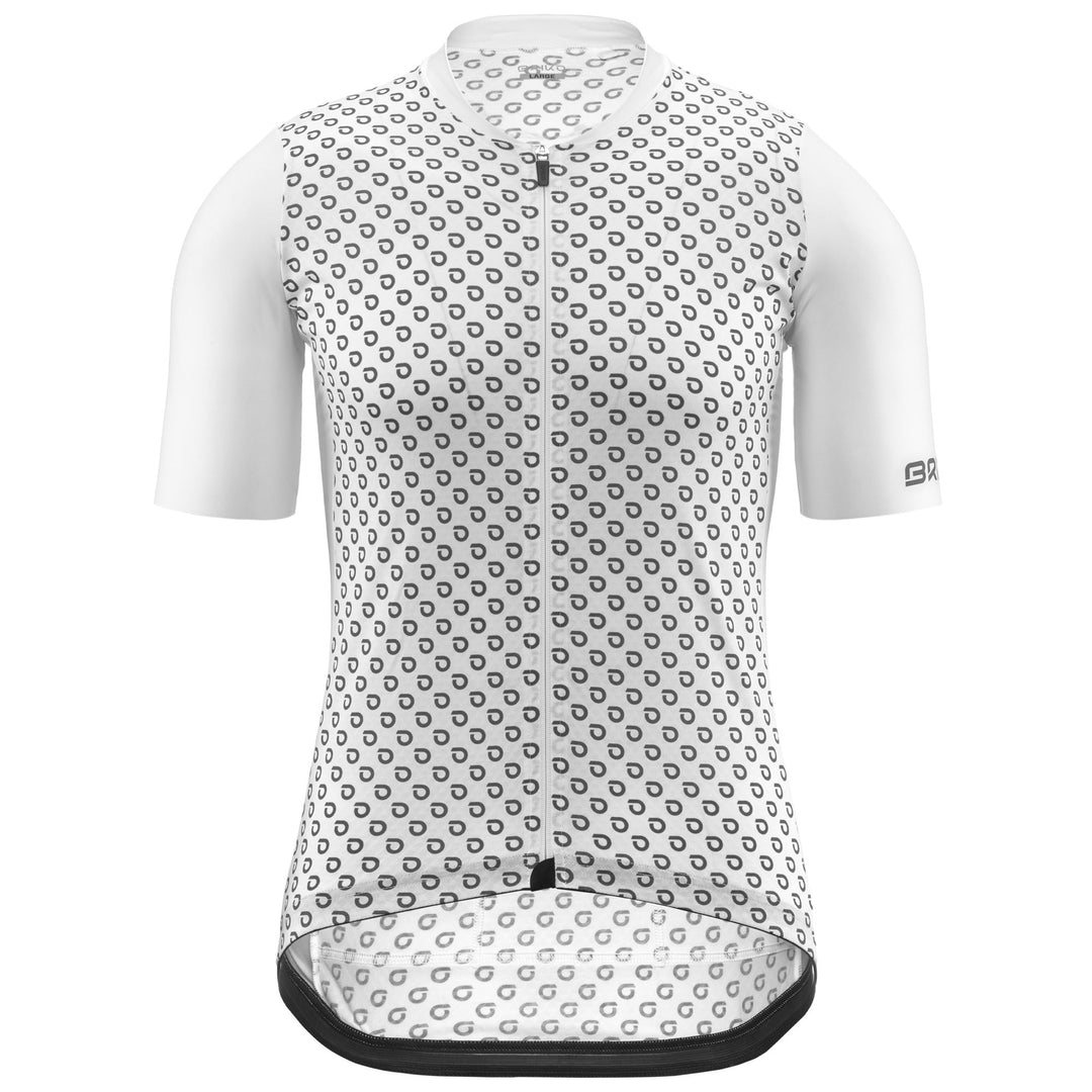 White Men's Cycling Jersey for Road Cycling 01