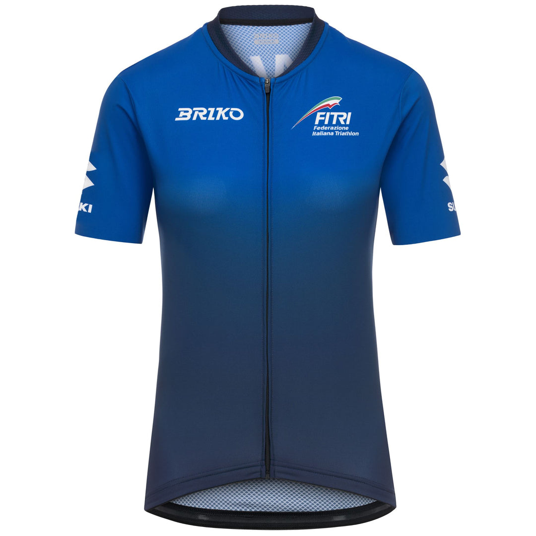 Maglia da triathlon da donna blu per prestazioni agonistiche 01