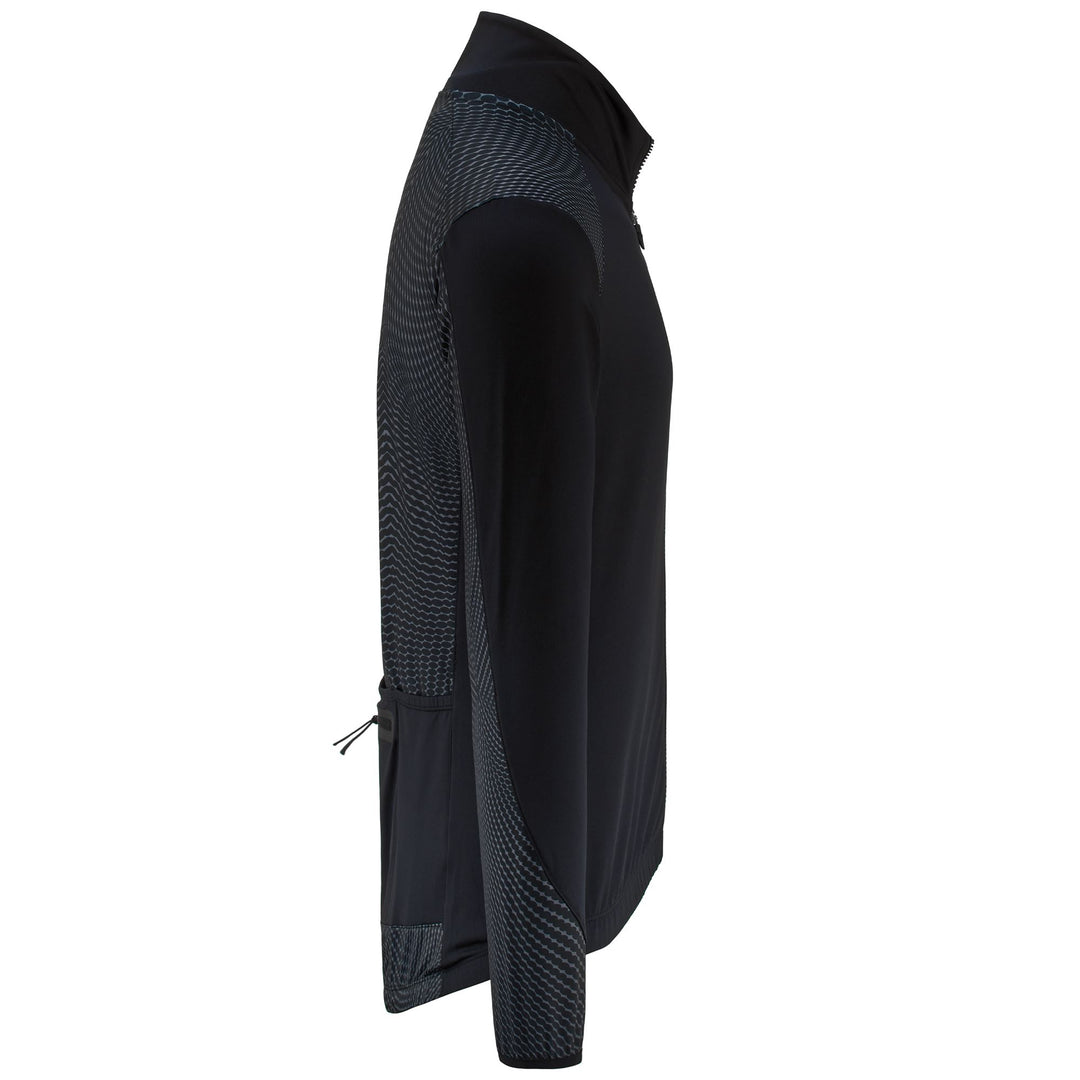 Maillot de cyclisme noir pour homme, adapté à toutes les conditions météorologiques main