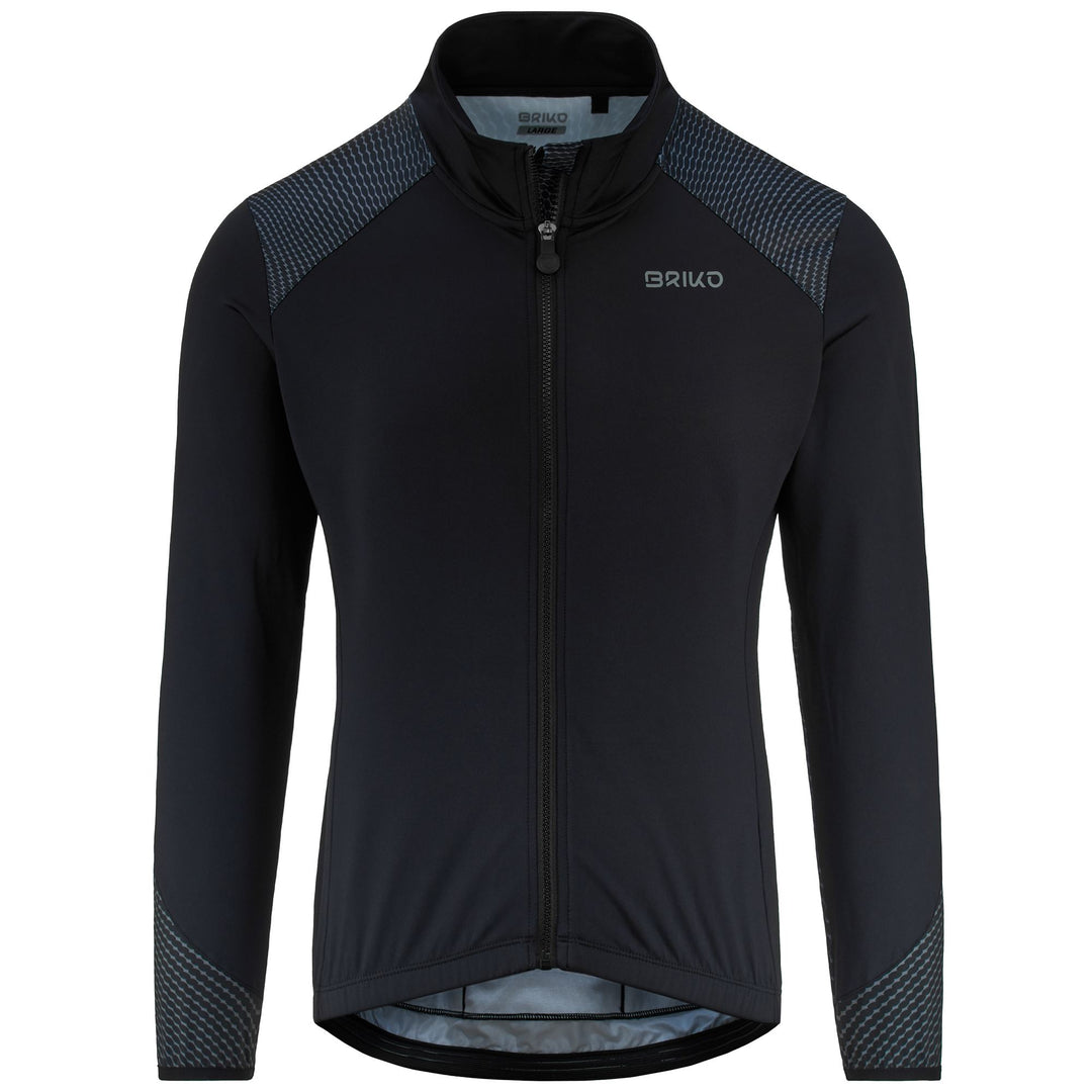 Black Men's Cycling Jersey for All Weather Conditions 01