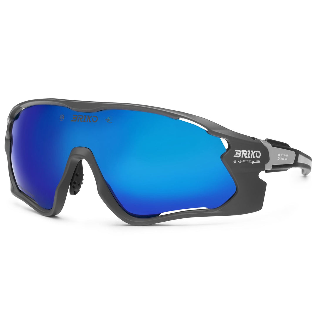 Lunettes de soleil sport grises unisexes avec protection antibuée et UV main