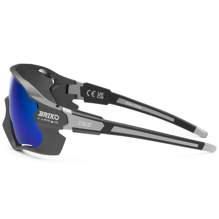 Lunettes de soleil sport grises unisexes avec protection antibuée et UV 2