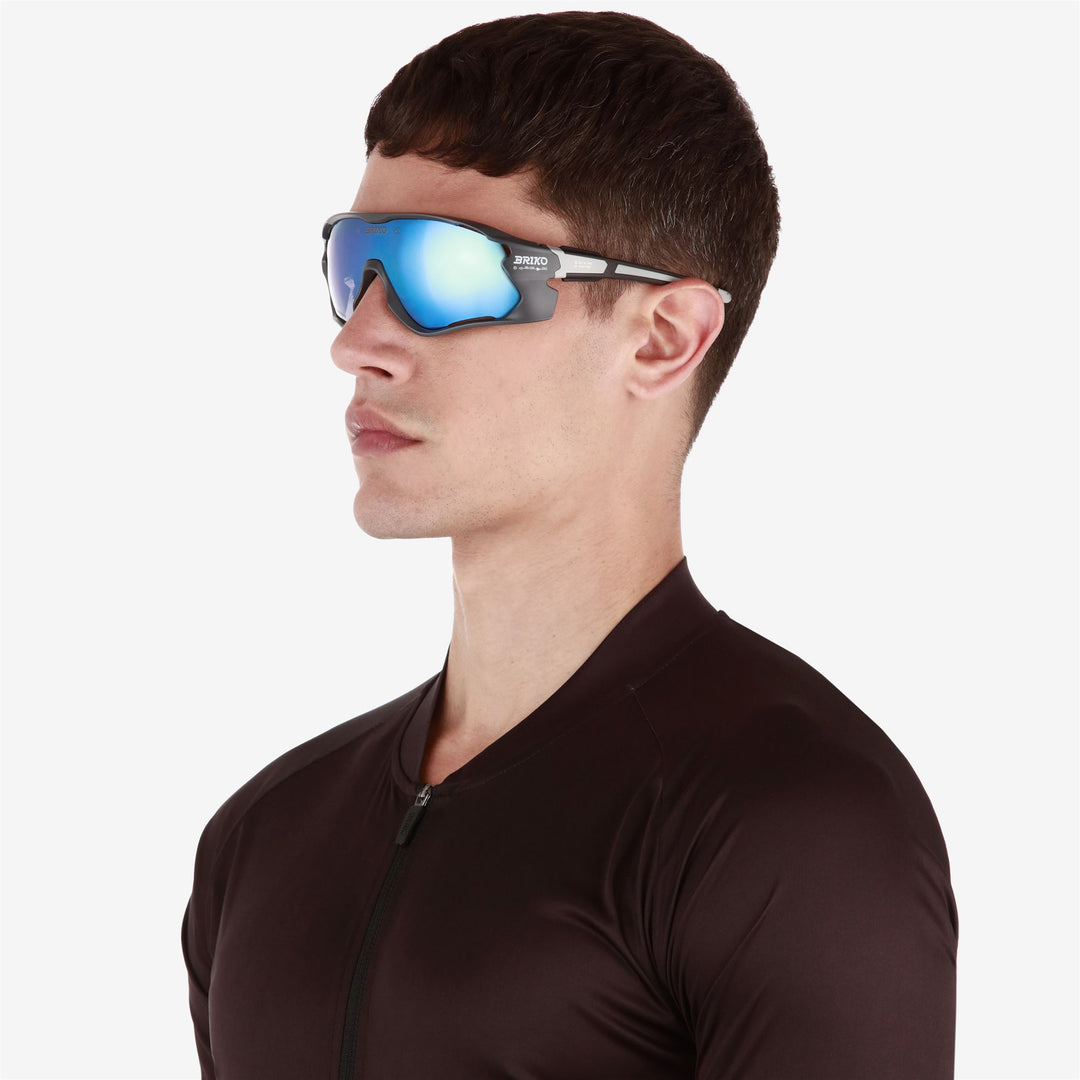 Unisex Grey Sport Sunglasses with Anti-Fog and UV Protection main
