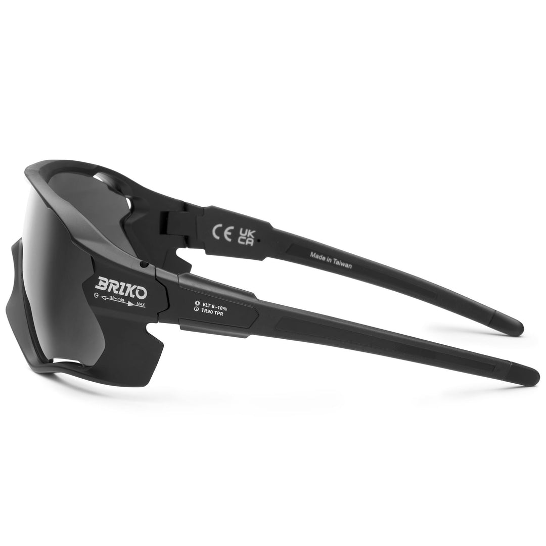 Lunettes de soleil noires unisexes avec traitement antibuée et ajustement réglable main