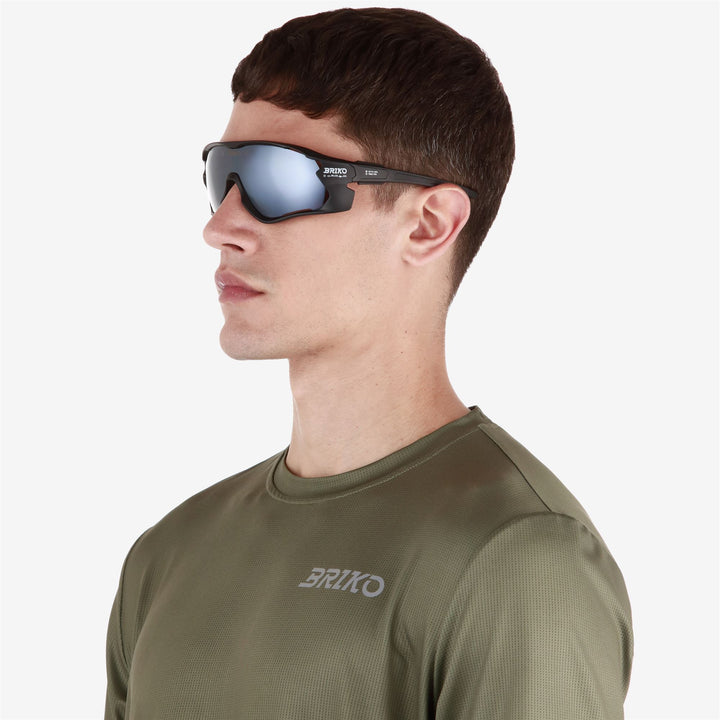 Unisex Black Sunglasses with Anti-Fog and Adjustable Fit 6