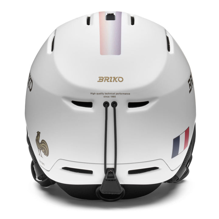 Unisex White and Gold Ski Helmet for All-Mountain Use 4