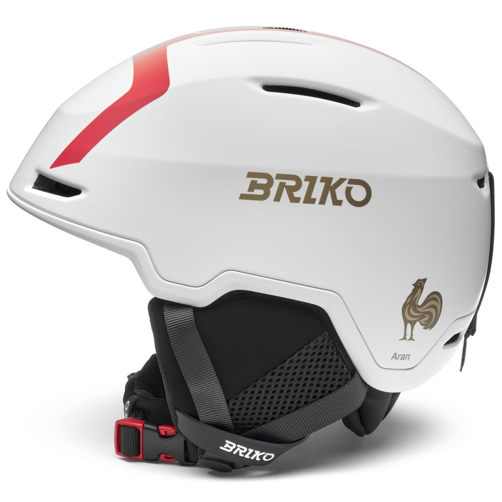 Unisex White and Gold Ski Helmet for All-Mountain Use 02